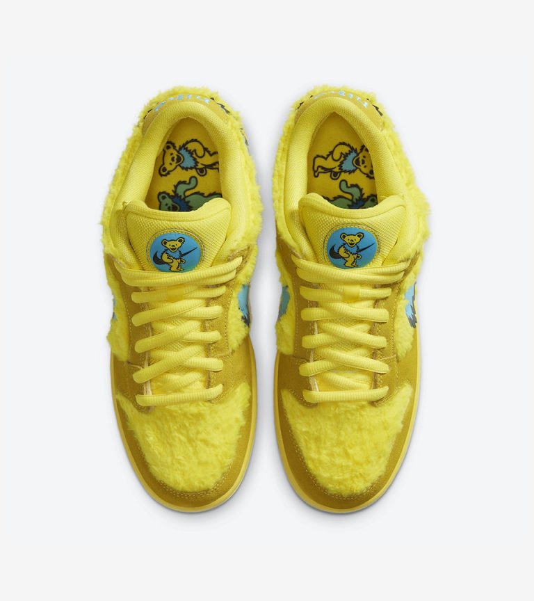 sb dunk low pro x grateful dead opti yellow