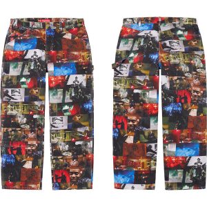 supreme Nas and DMX Collage Double Knee Denim Painter Pant