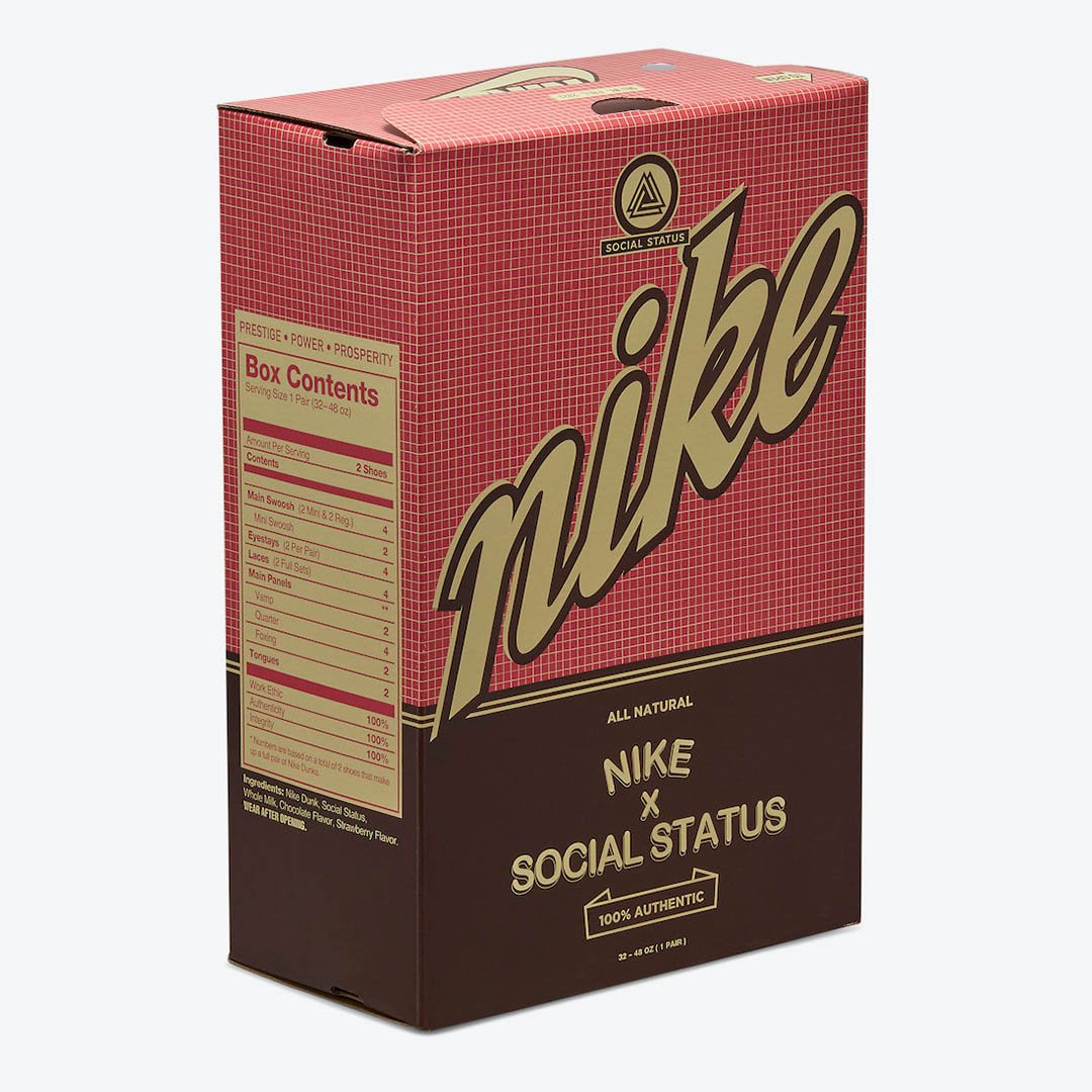 nike dunk mid social status free lunch strawberry milk box